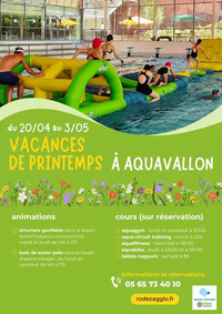 affiche des animations à Aquavallon pendant les vacances d'avril