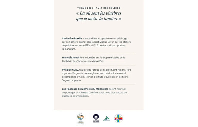 Concert à l'occasion de La Nuit des Eglises 2 - Le Monastère
