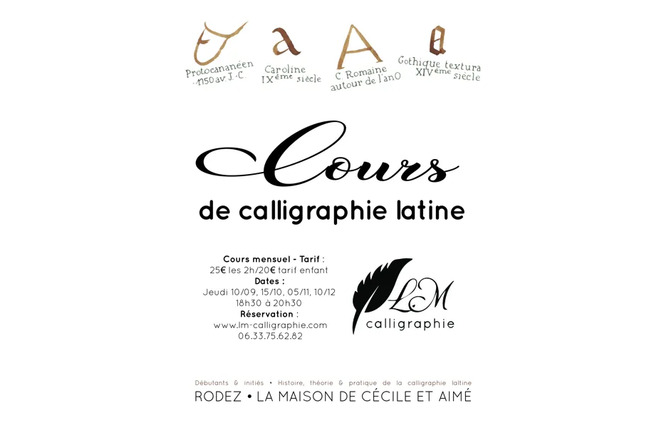 Cours de calligraphie latine 1 - Rodez
